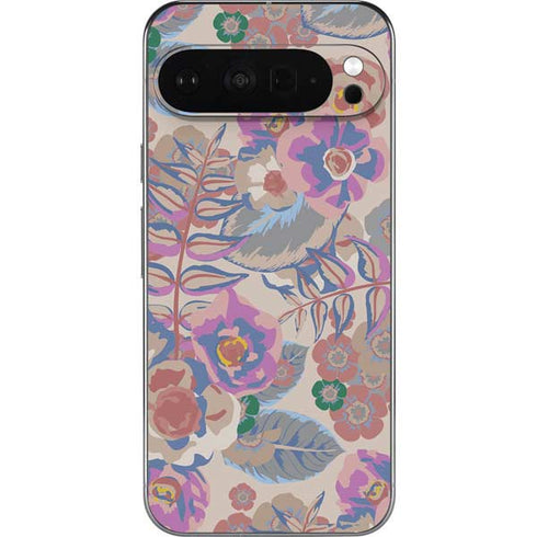 Warm Taupe Floral Pixel 9 Pro XL Skin